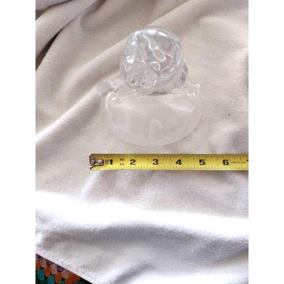 OWL 7" Cristal D’Arques Crystal Owl Figurine Crystal Barn Owl Sitting on log - Picture 13 of 13